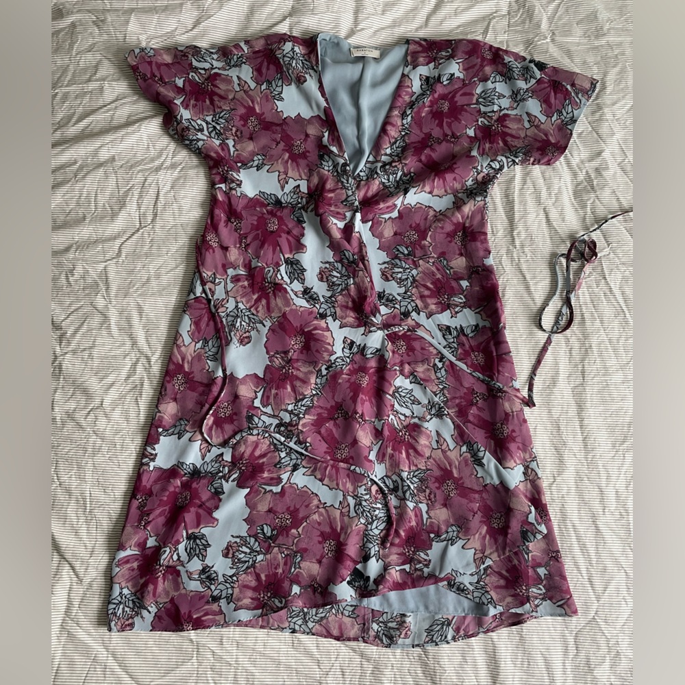Aritzia Floral Wrap Dress